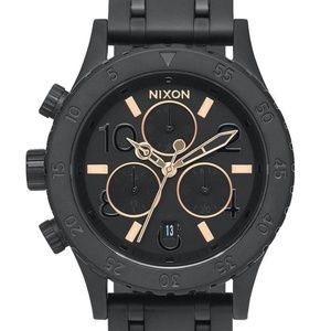 Nixon Woman's 38-20 Chrono Black/Rose Gold Watch